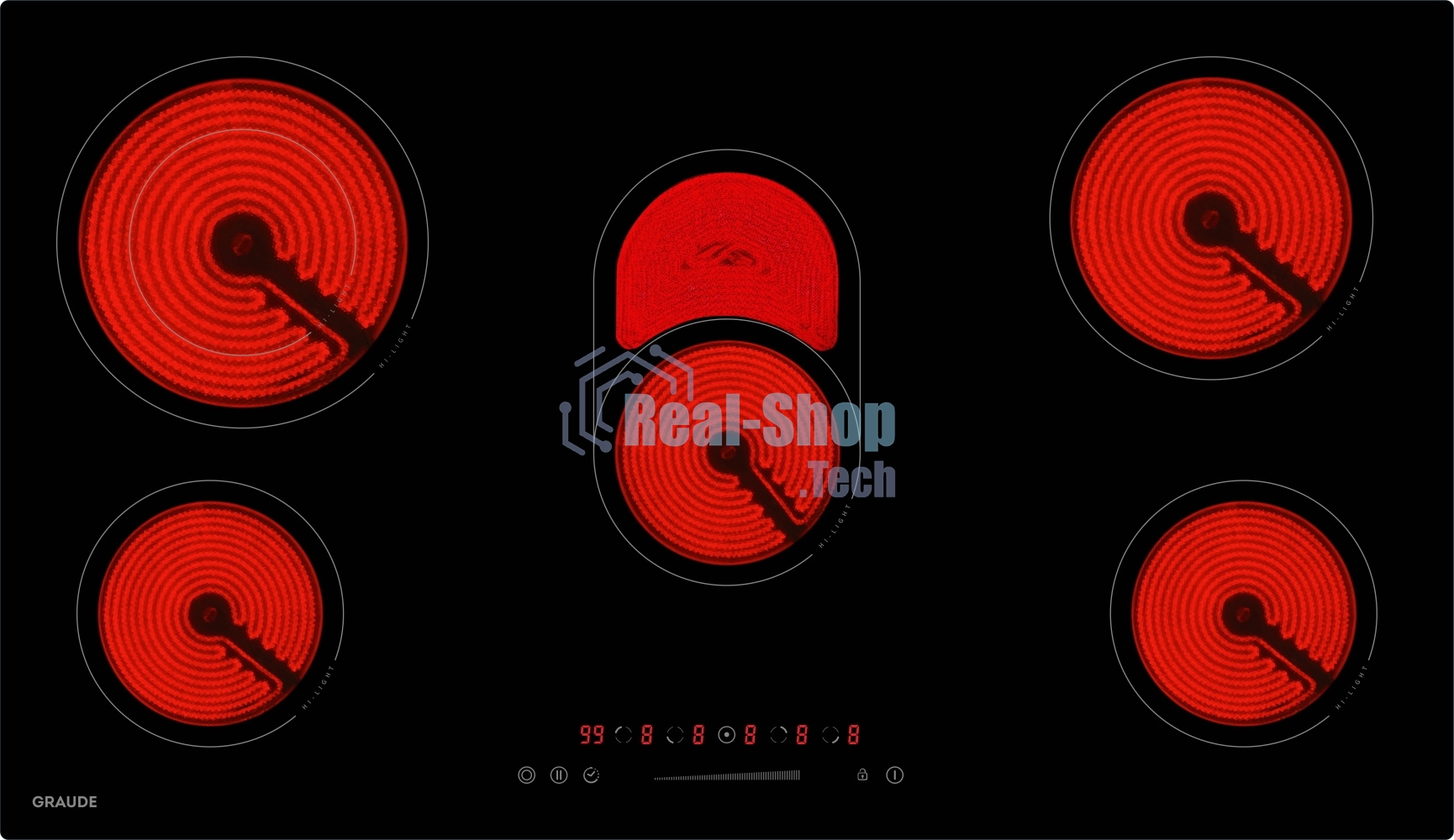 Электрическая варочная панель Graude EK 90.0 S независимая, черный