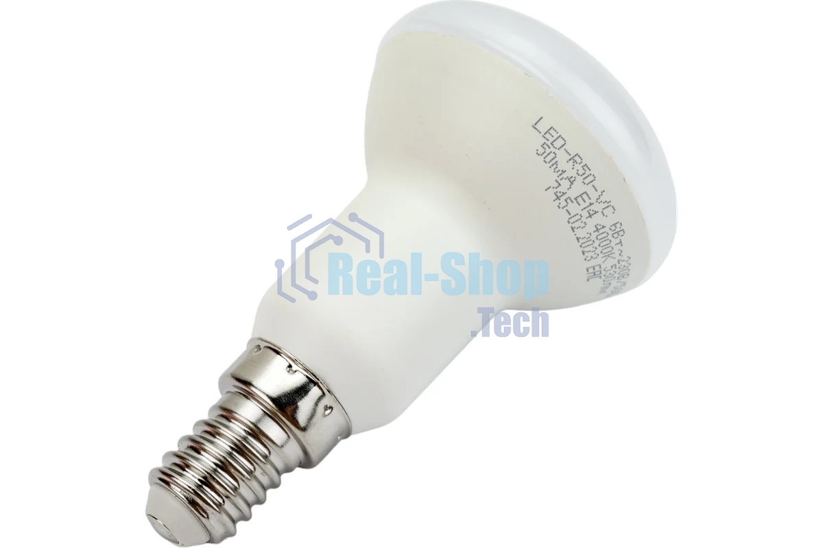 Лампа светодиодная IN HOME LED-R50-VC (4690612024264) 6 Вт 4000К нейтр. белый E14 525лм 230В