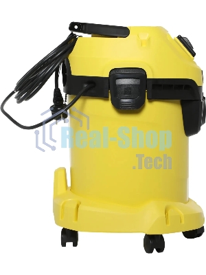 Строительный пылесос Karcher WD 3 P V-17/4/20 Workshop желтый, 1000 Вт, уборка сухая/сбор воды/выдув, пылесборник мешок/контейнер, 17 л