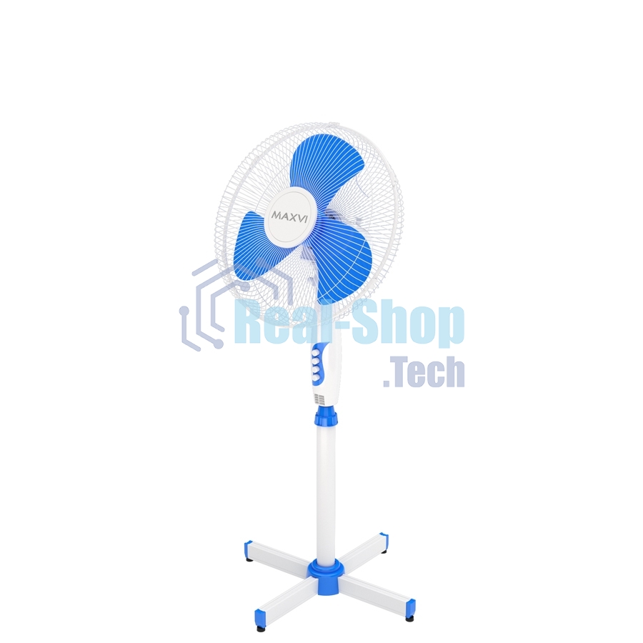 Вентилятор напольный Maxvi FS1645 white-blue