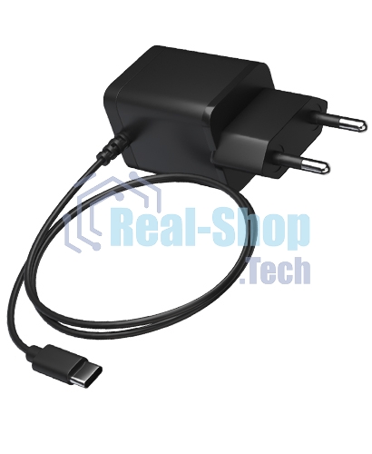 Сетевое зарядное устройство Maxvi A304T Type-C\USB 3A 15W + литой кабель Type-C 1.2м, черный