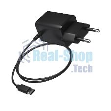 Сетевое зарядное устройство Maxvi A304T Type-C\USB 3A 15W + литой кабель Type-C 1.2м, черный