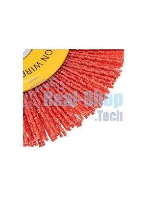 Щетка для УШМ Denzel 125 мм, плоская, нейлоновая щетина, посадка 22,2 мм