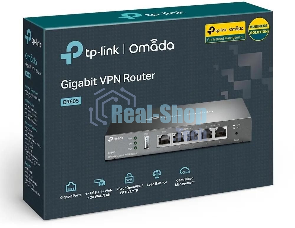 Роутер TP-Link SafeStream ER605 10/100/1000BASE-TX черный
