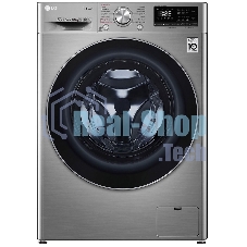 Стиральная машина LG F4V5RYP2T серебристая, загрузка фронтальная 10 кг, 1400 об/мин, класс B