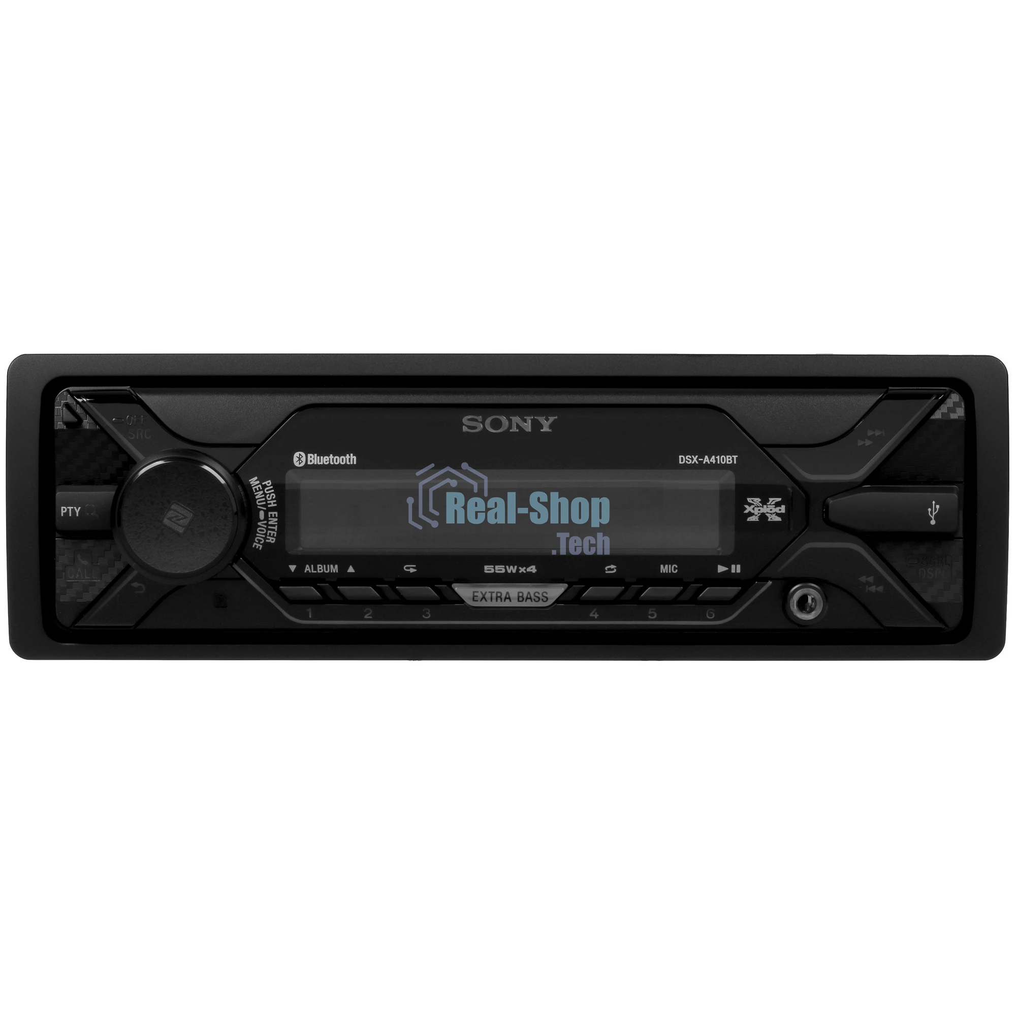 Автомагнитола Sony DSX-A410BT, 1 DIN, Bluetooth, USB Type-A, AUX, съёмная панель