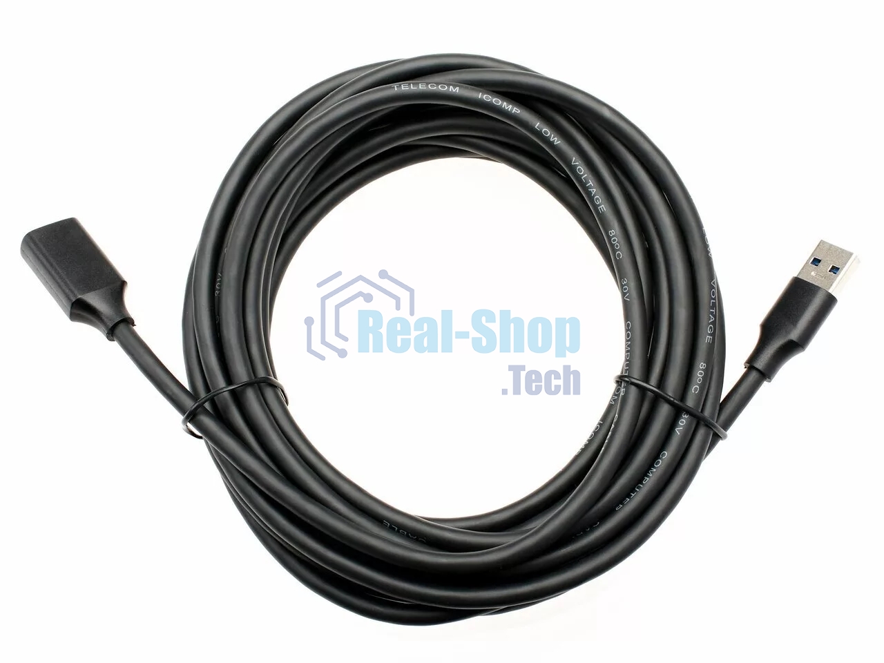 Кабель удлинительный USB3.0 Am-Af 5m Telecom черный (TUS708-5M)