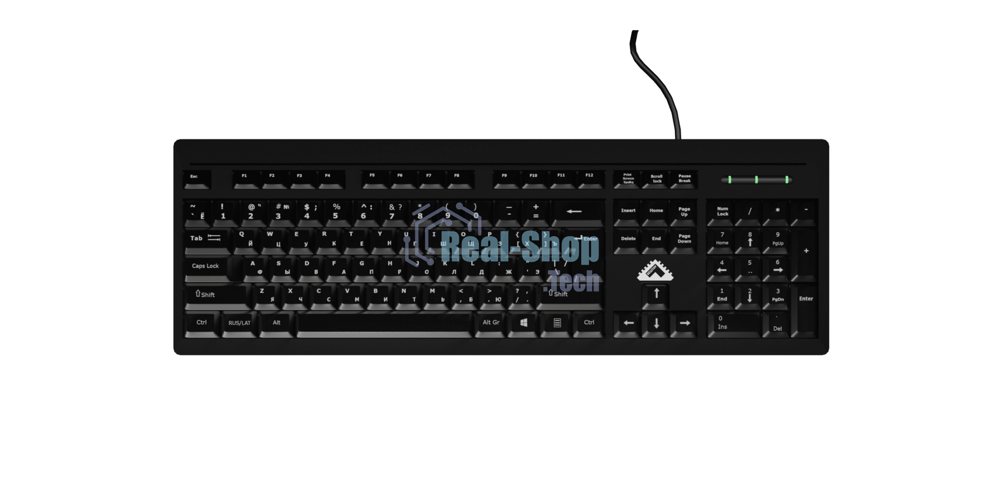 Клавиатура проводная БЕШТАУ КЛ104РУ 104 клавиши, USB, 1,8м, Цвет русской/латинской раскладки (разные цвета) МИНПРОМТОРГ (МПТ)