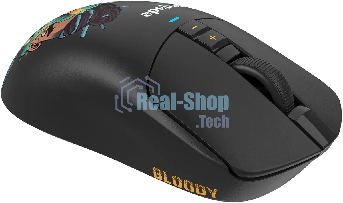 Мышь беспроводная/проводная A4Tech Bloody R72 Ultra Duo черный/рисунок, 20000 dpi, радиоканал, USB, кнопки - 7