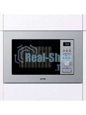 Встраиваемая микроволновая печь Gorenje BM201AG1X нержавеющая сталь, 20 л, 800 Вт, переключатели - поворотный механизм/кнопки