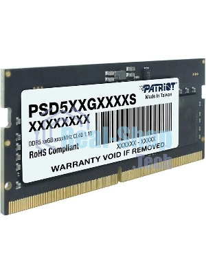 Оперативная память Patriot Signature, DDR5, 8GB (1x8 GB), 5600 MHz, CL46, SO-DIMM