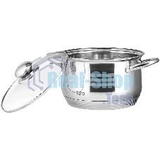 Кастрюля Lara LR02-582 SONATA 20x12,5 см, 3.9 л, нержавеющая сталь, с крышкой