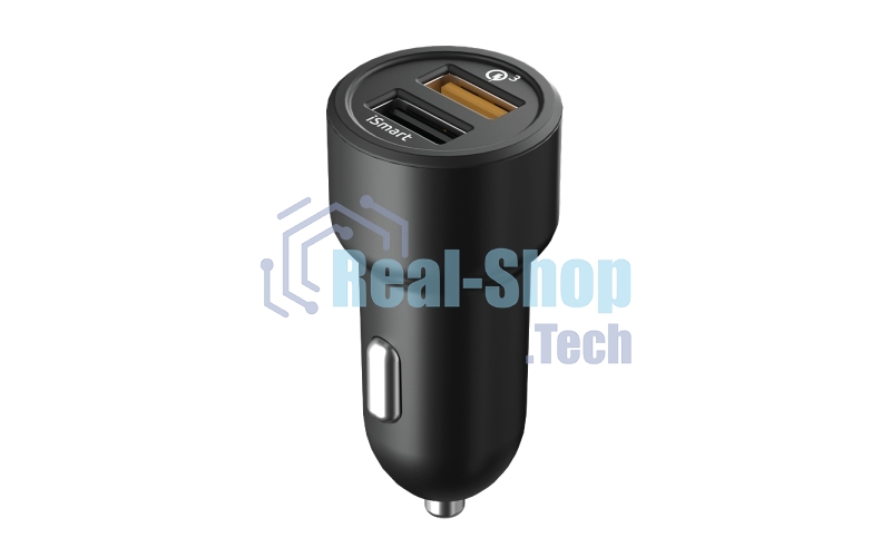 Автомобильное зарядное устройство OLMIO 2USB, QuickCharge3.0+Smart IC, 5.4A, 30W
