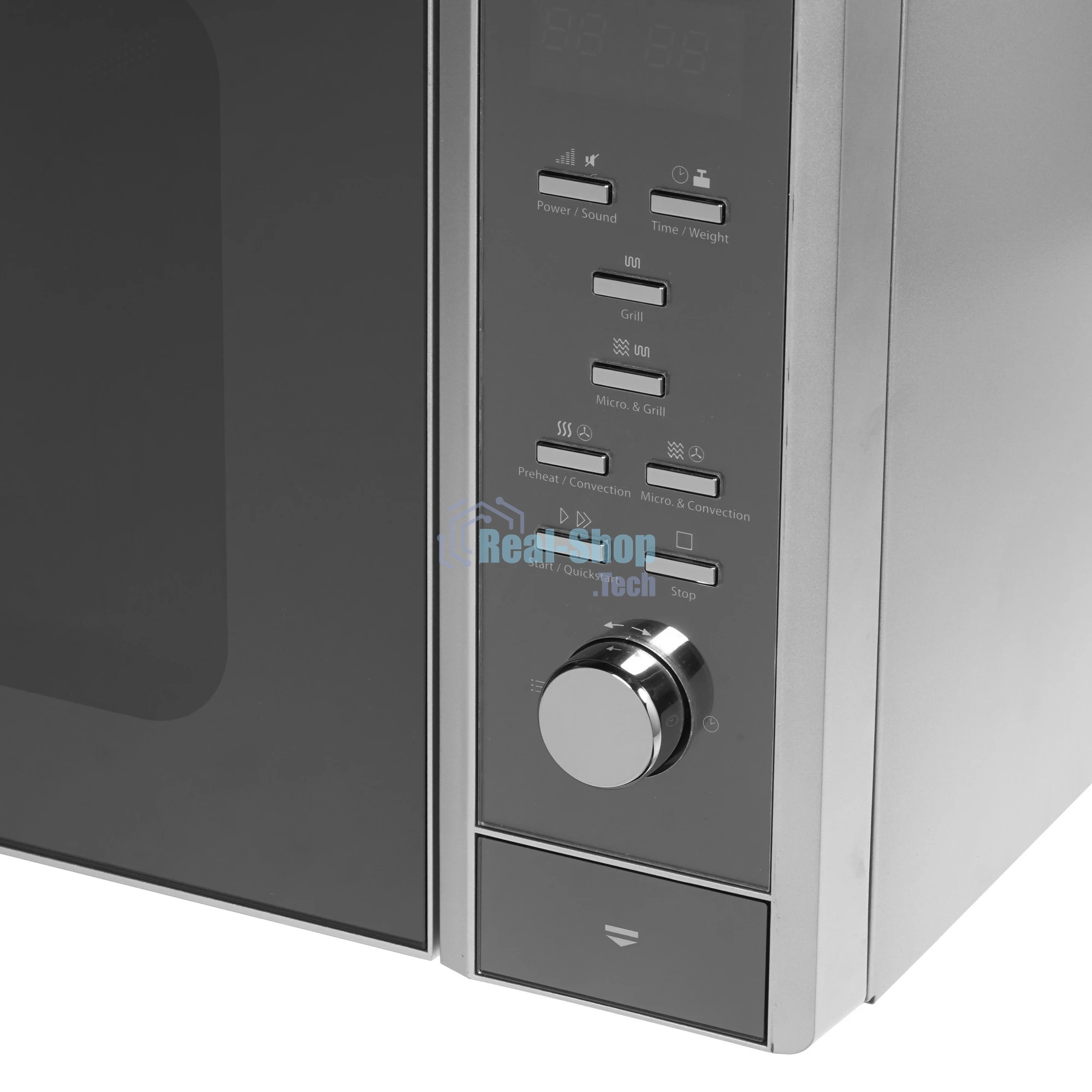 Микроволновая печь CASO MCG 30 Ceramic Chef серебристый, 30 л, 900 Вт, переключатели - кнопки, поворотный механизм