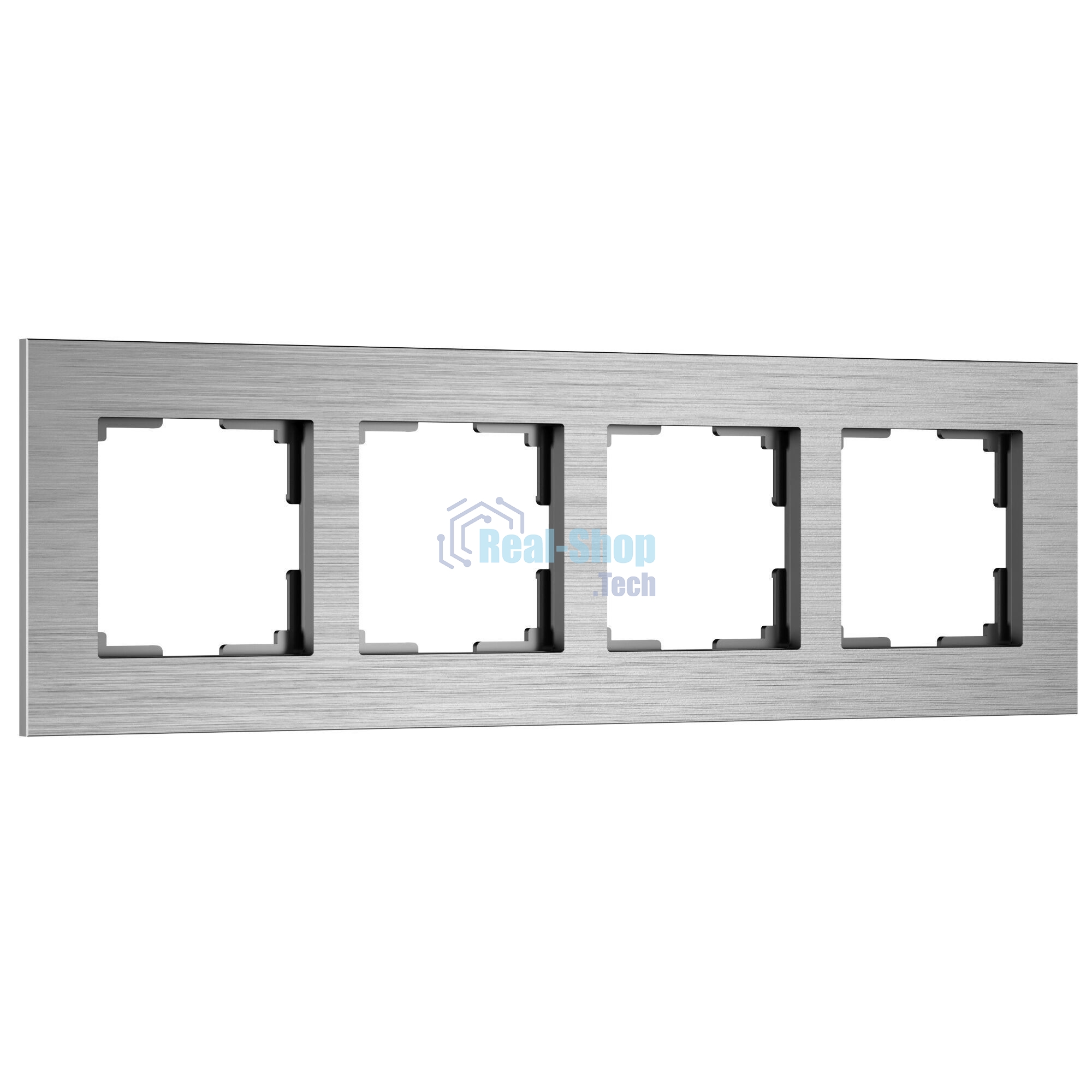 Рамка на 4 поста WERKEL AluMax (алюминий) W0043506