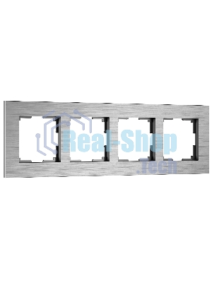Рамка на 4 поста WERKEL AluMax (алюминий) W0043506