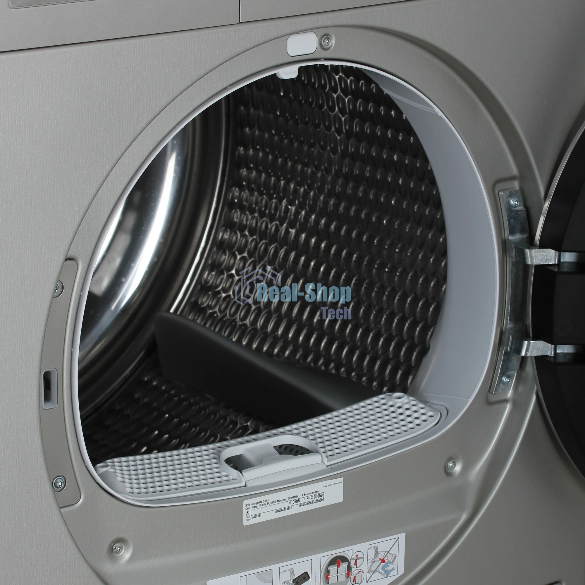 Сушильная машина Bosch WQG1420XME серый, 9 кг, сушка - конденсационная, программ - 15, 59.8 x 84.2 x 64.8 см