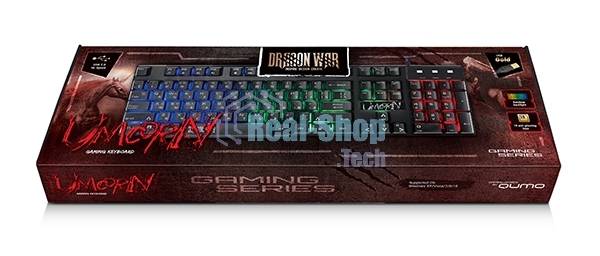 Клавиатура проводная Qumo Unicorn K01, 104 клавиш мультимедиа, встроенная радужная подсветка