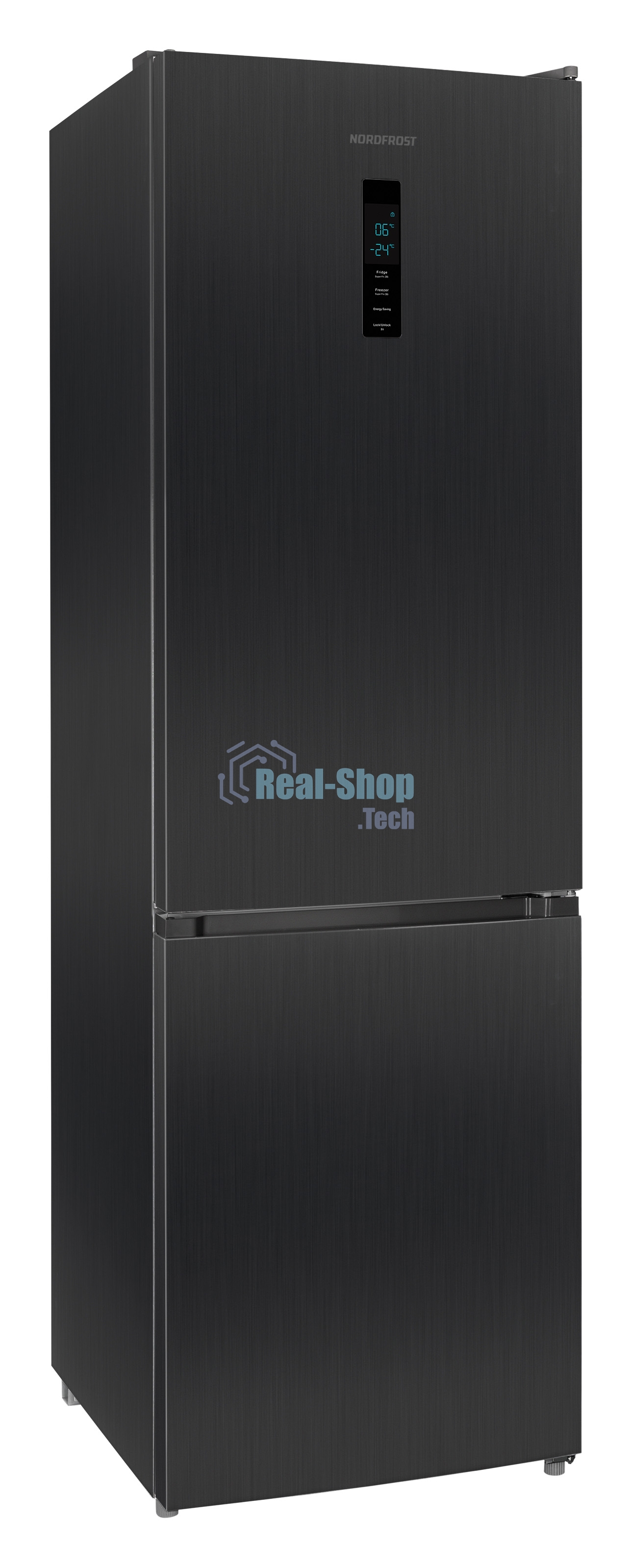 Холодильник Nordfrost RFC 390D NFXd темная нержавеющая сталь двухкамерный 240/95л морозилка снизу