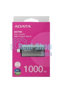 Внешний SSD ADATA SC750, 1TB, USB 3.2 Gen 2 Type-C, R/W 1050/1000, черный