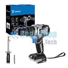 Дрель-шуруповерт аккумуляторная Deko DKCID20 PRO 063-4457, 20В, Без АКБ и ЗУ, Кейс, Ударная