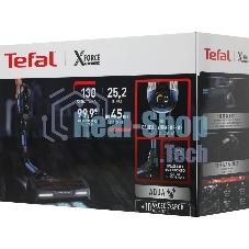 Пылесос вертикальный Tefal X-Force Flex 11.60 Aqua TY9890WO, синий/серый