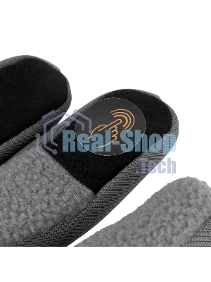 Перчатки универсальные Denzel 68087 искусственный мех, работа с сенсорным экраном, размер 9