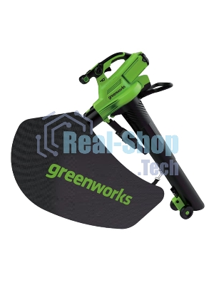 Воздуходув-Садовый Пылесос аккумуляторный GreenWorks GD40BVIIk4, 40V, бесщеточный, c 1хАКБ 4Ач и ЗУ (2406907UB)