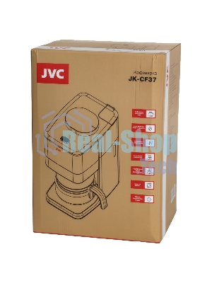 Кофеварка капельная JVC JK-CF37 черный, зерновой/молотый, 0.6 л, 730 Вт