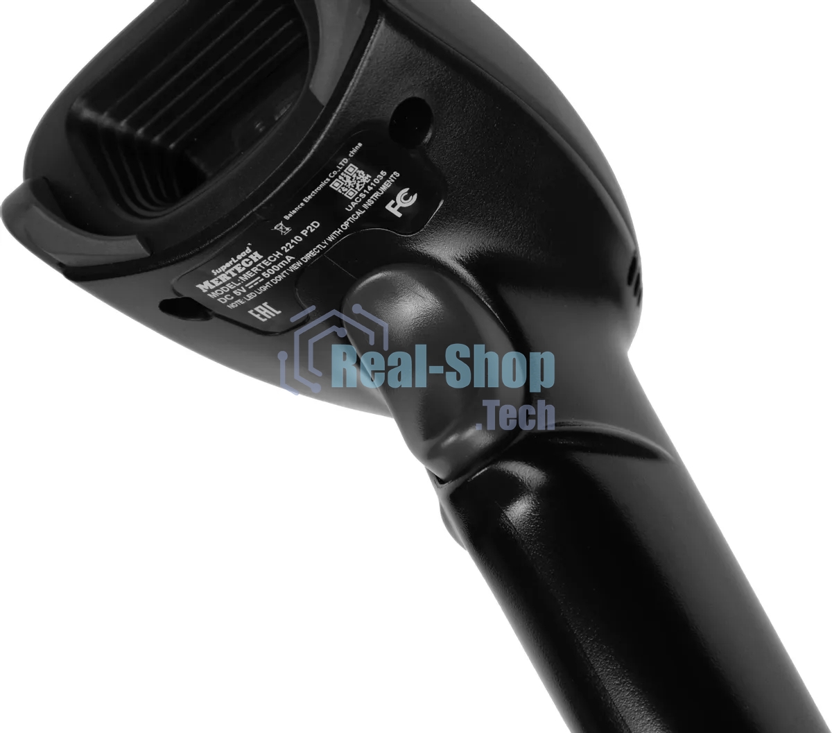 Сканер штрих-кода ручной Mertech 2210 P2D 1D/2D, имидж, проводной, 100 скан/сек, USB-HID; USB-COM - эмуляция, черный