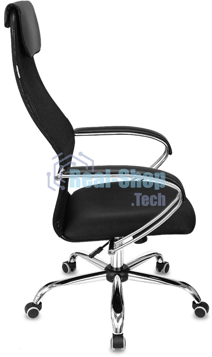 Кресло руководителя Бюрократ CH-607SL TW-01 Neo Black черный, сетка/ткань с подголов. на колес. металл хром