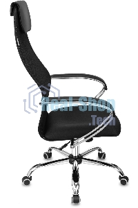 Кресло руководителя Бюрократ CH-607SL TW-01 Neo Black черный, сетка/ткань с подголов. на колес. металл хром