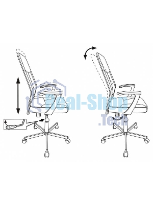 Кресло Бюрократ CH-605/BLACK черный, экокожа, 120 кг, механизм качания