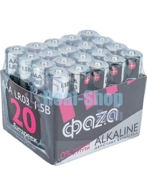 Элемент питания LR03 (AAA) алкалиновая уп. 20 шт. ФАZА Alkaline Pack-20