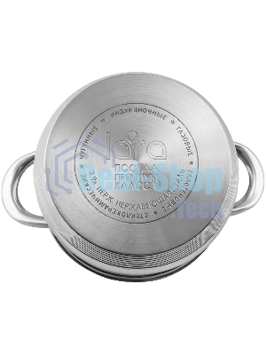 Кастрюля Lara LR02-582 SONATA 20x12,5 см, 3.9 л, нержавеющая сталь, с крышкой