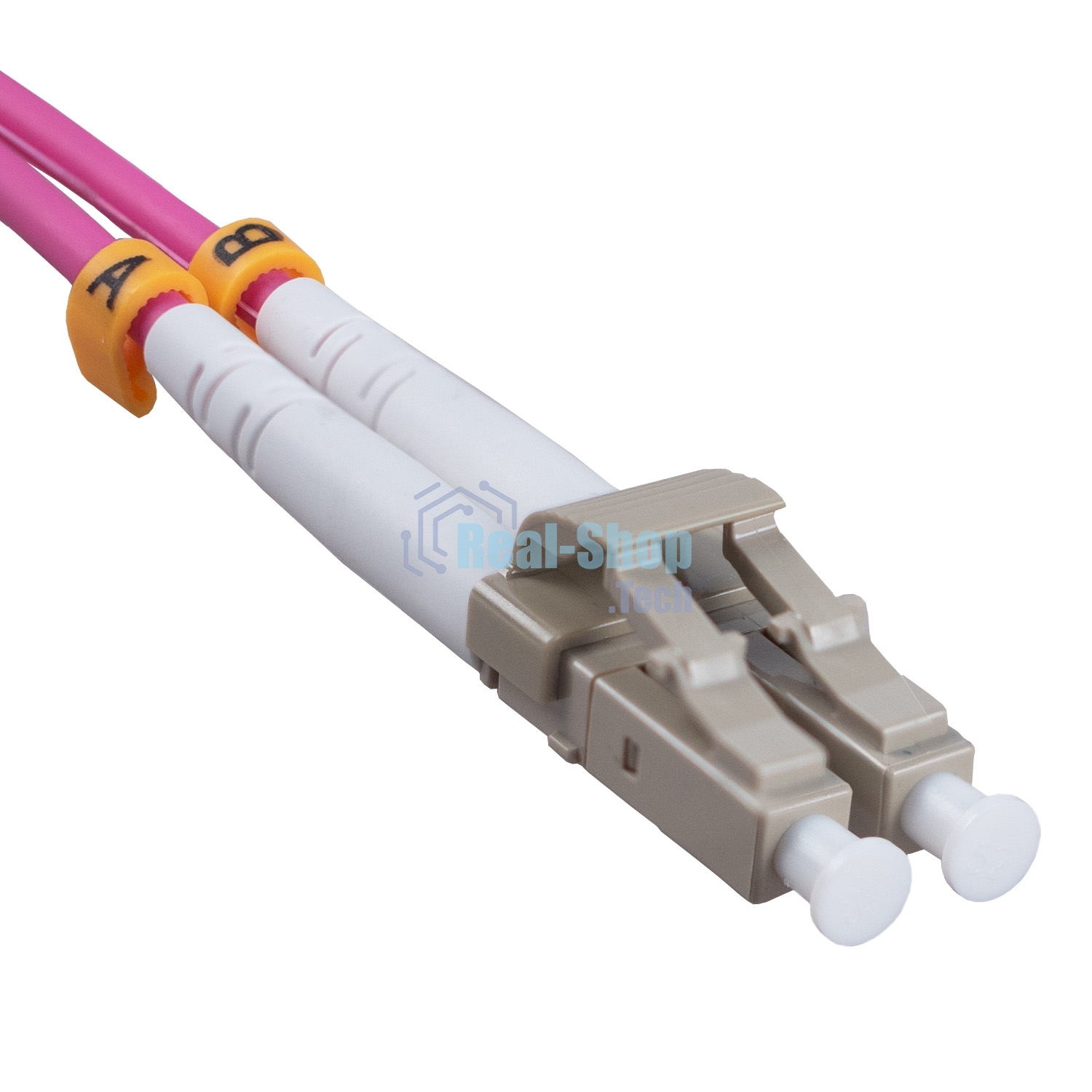 Патч-корд оптический Cabeus FOP-50-OM4-LC-LC-0,5m duplex LC-LC 50/125 mm OM4 0,5м LSZH