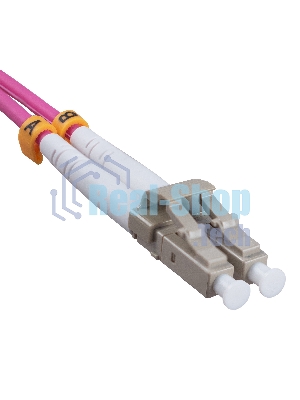Патч-корд оптический Cabeus FOP-50-OM4-LC-LC-0,5m duplex LC-LC 50/125 mm OM4 0,5м LSZH