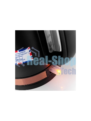 Чайник электрический BRAYER BR1005BK 2200 Вт.1.7 л, STRIX, сталь окраш, термометр, черный