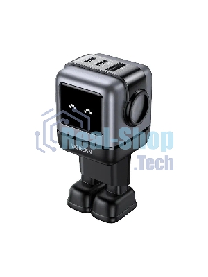 Сетевое зарядное устройство Nexode Robot 65Вт 2xUSB-C, 1xUSB-A, GaN Gray (25685B)