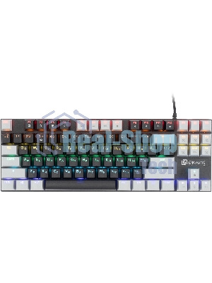Клавиатура проводная Oklick K600X механическая черный/серый USB Multimedia for gamer LED