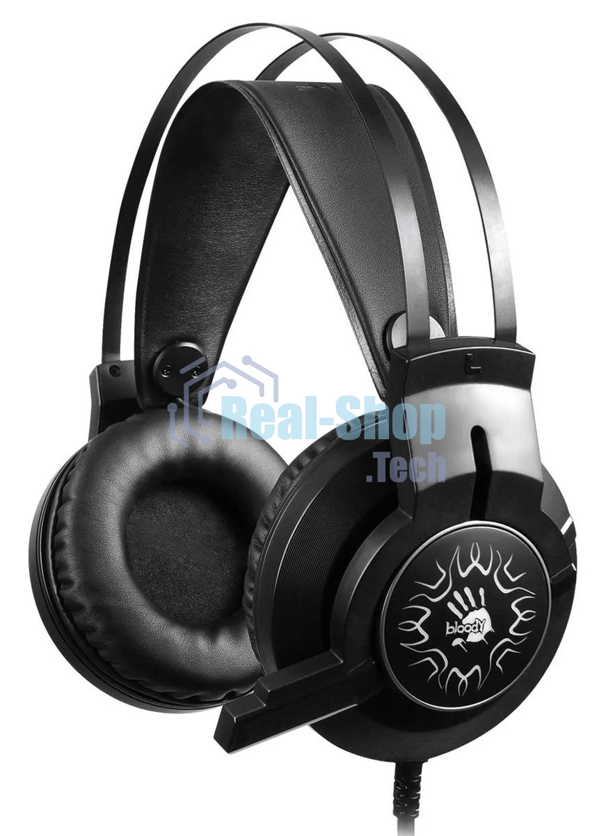 Гарнитура проводная с микрофоном A4 Bloody J437 черный 1.8м мониторные USB оголовье (J437)