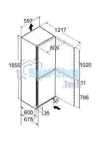 Холодильник Liebherr CBNC 5223-22 001 белый двухкамерный 216/94л морозилка снизу, No Frost