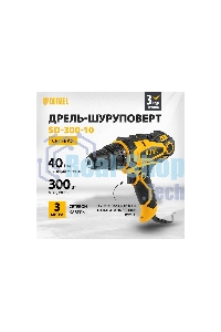 Дрель-шуруповерт сетевая Denzel SD-300-10, 300Вт