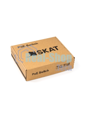 Коммутатор SKAT PoE-4E-1G PoE Plus 65Вт порты: 4-Ethernet 1-Uplink