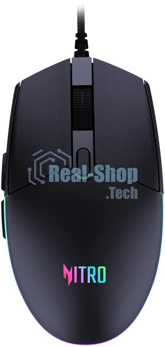 Мышь проводная Acer Nitro OMW400 черный, 6400 dpi, USB, кнопки - 6