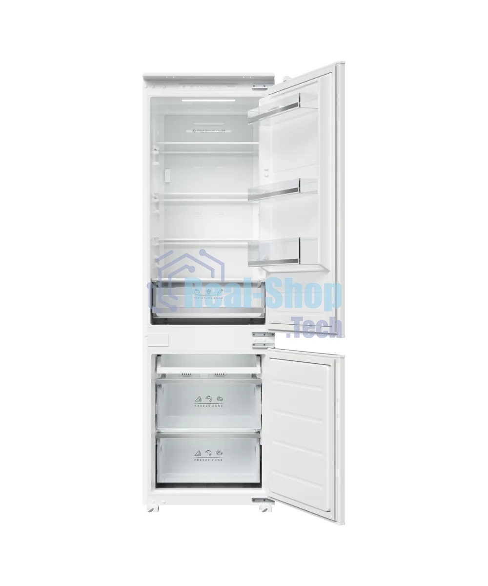 Встраиваемый холодильник Kuppersberg RBN 1761, High-Tech, ВхШхГ 178.5х54х55 см, объем 274 л, инверторный компрессор, электронное управление, скользящее крепление фасада, No Frost, LED освещение, супер заморозка, энергоэффективность А++