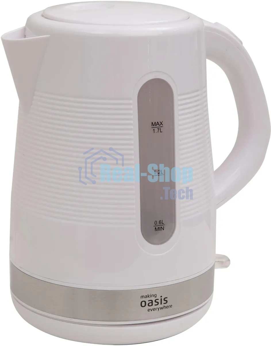 Чайник электрический Oasis making everywhere K-1PW 1,7 л, 2200 Вт, белый
