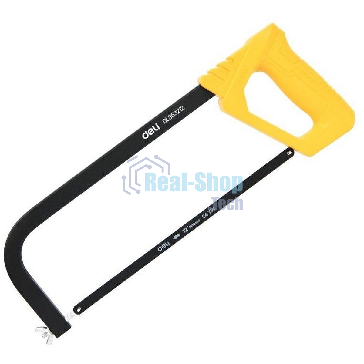 Ножовка по металлу, дереву, пластику Deli DL353212 300мм, пильное полотно из стали 65Mn, пластиковая ручка