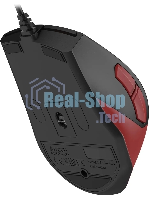 Мышь проводная A4Tech Fstyler FM45S Air красный/черный, 2400 dpi, USB, кнопки - 7