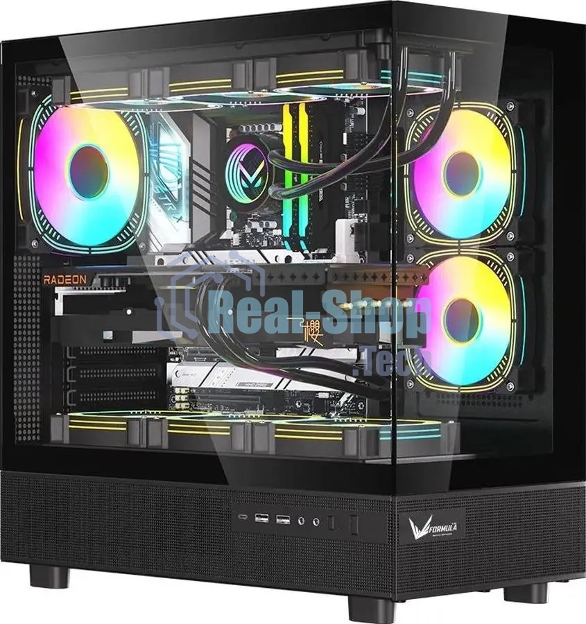 Компьютерный корпус AeroCool/Formula Crystal Z8 черный без БП ATX 9x120мм 7x140мм 1xUSB2.0 1xUSB3.0 1xUSB3.1 audio bott PSU